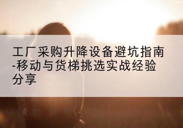 大连移动式升降机怎么选-工厂采购升降设备避坑指南-移动与货梯挑选实战经验分享