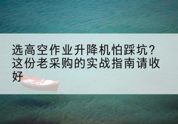大连高空作业升降机厂家推荐-选高空作业升降机怕踩坑？这份老采购的实战指南请收好